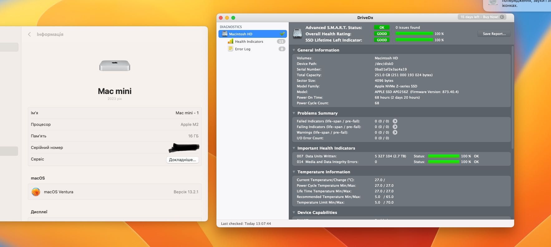 Новий Apple Mac mini 2023 M2 16GB RAM 256GB SSD ГАРАНТІЯ!