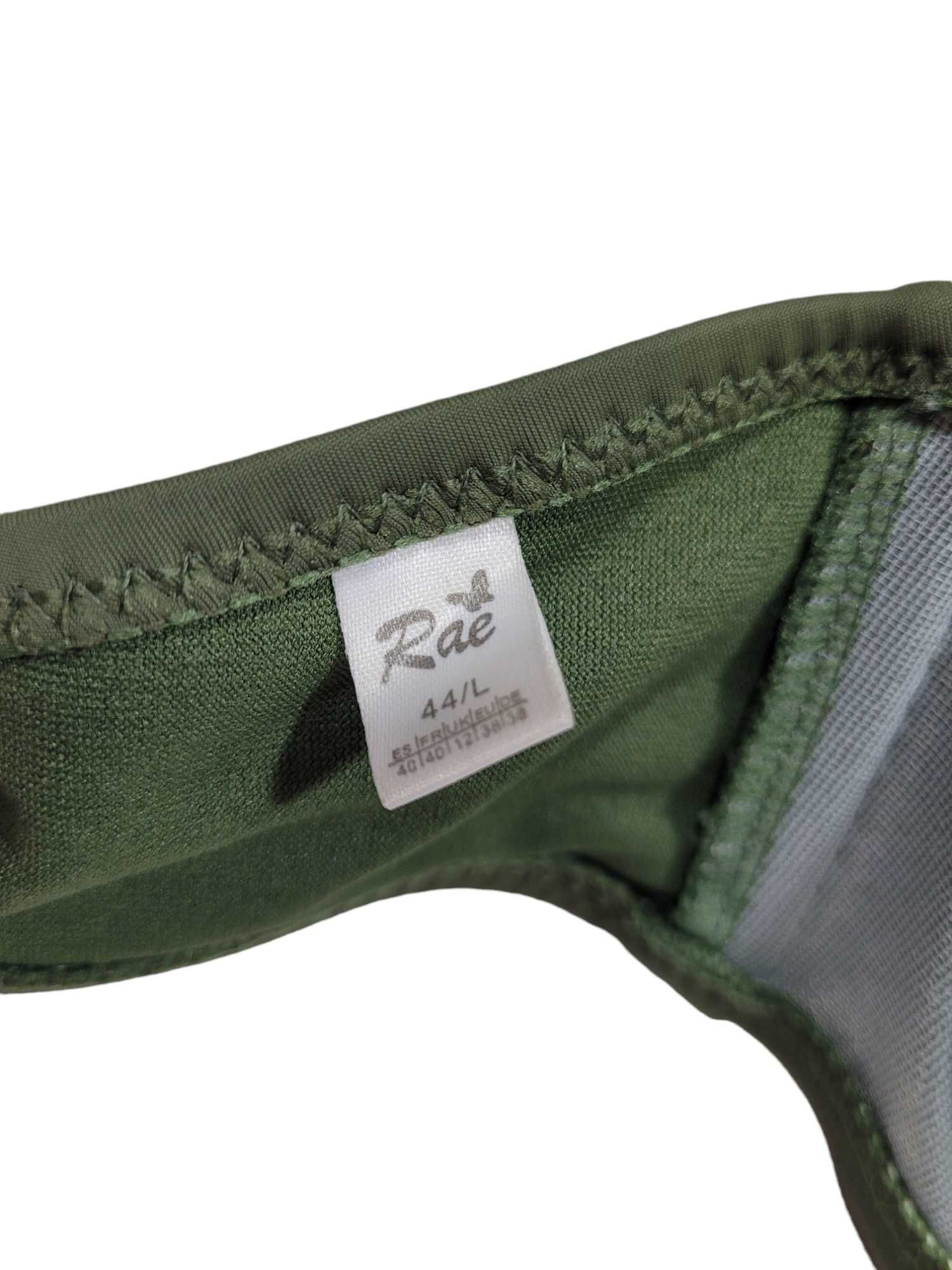 Zielony top biustonosz khaki 38,M strój kostium kąpielowy bikini Rae