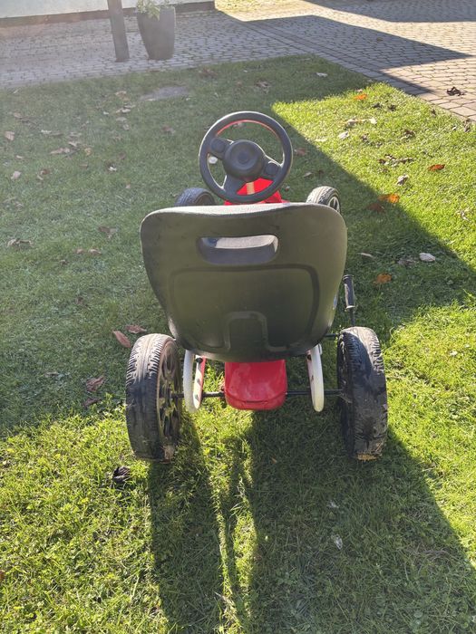 Gokart ABARTH Sport dla Dzieci na Pedały - Czerwony z Kołami EVA
