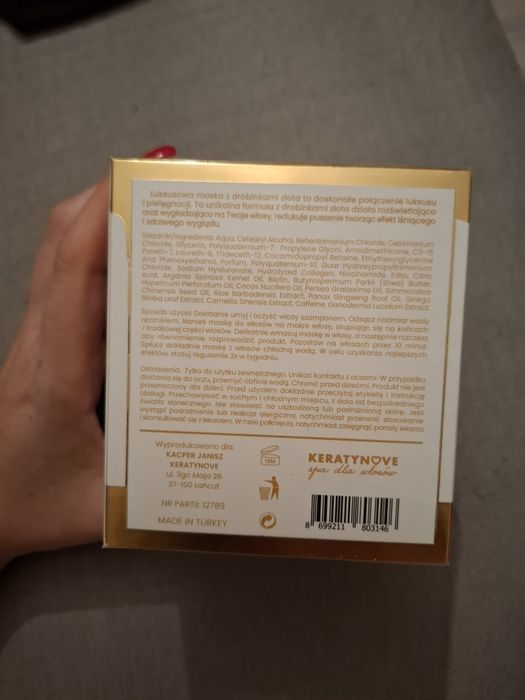 Maska do włosów Keratynove Luxury Gold