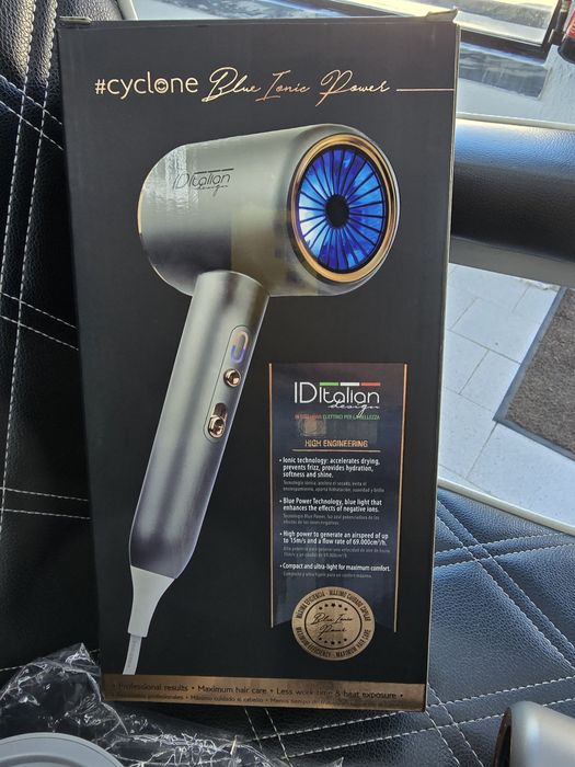 Secador de cabelo Italian Design Cyclone Blue Ionic Power