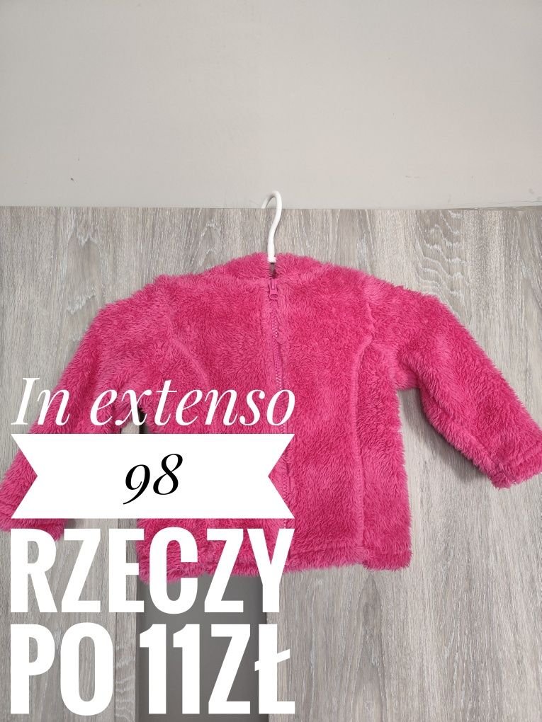 Różowa włochata bluza z kapturem In extenso 98