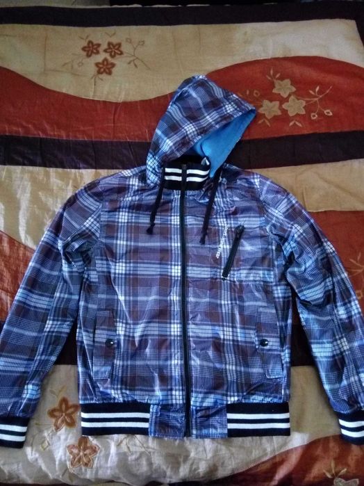 Casaco Azul Desportivo Dupla Face Impermiavel