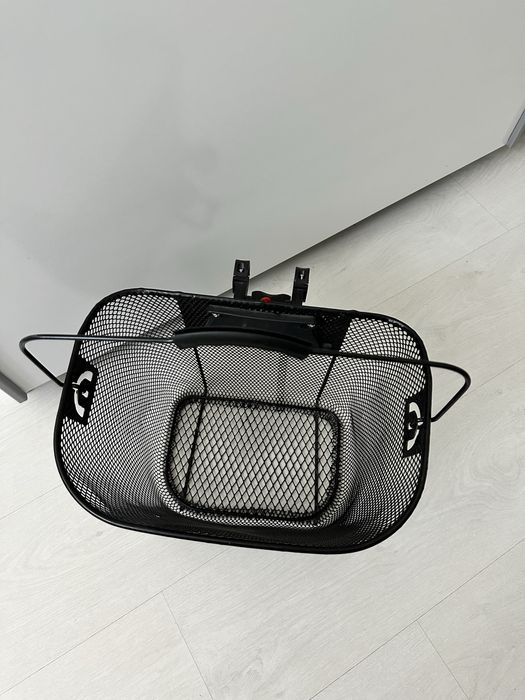 nowy kosz przedni na rower metalowy czarny koszyk do roweru miejskiego