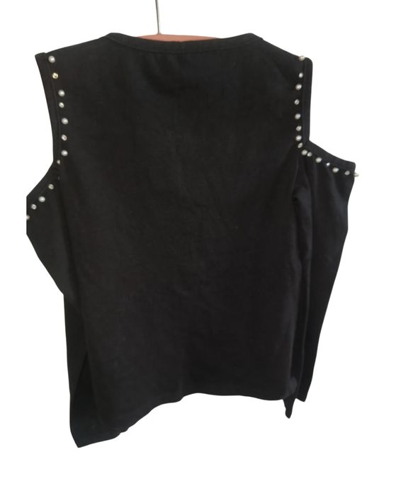 Markowa czarna bluzeczka odkryte ramiona Gucci r 128 na 8 lat bluzka