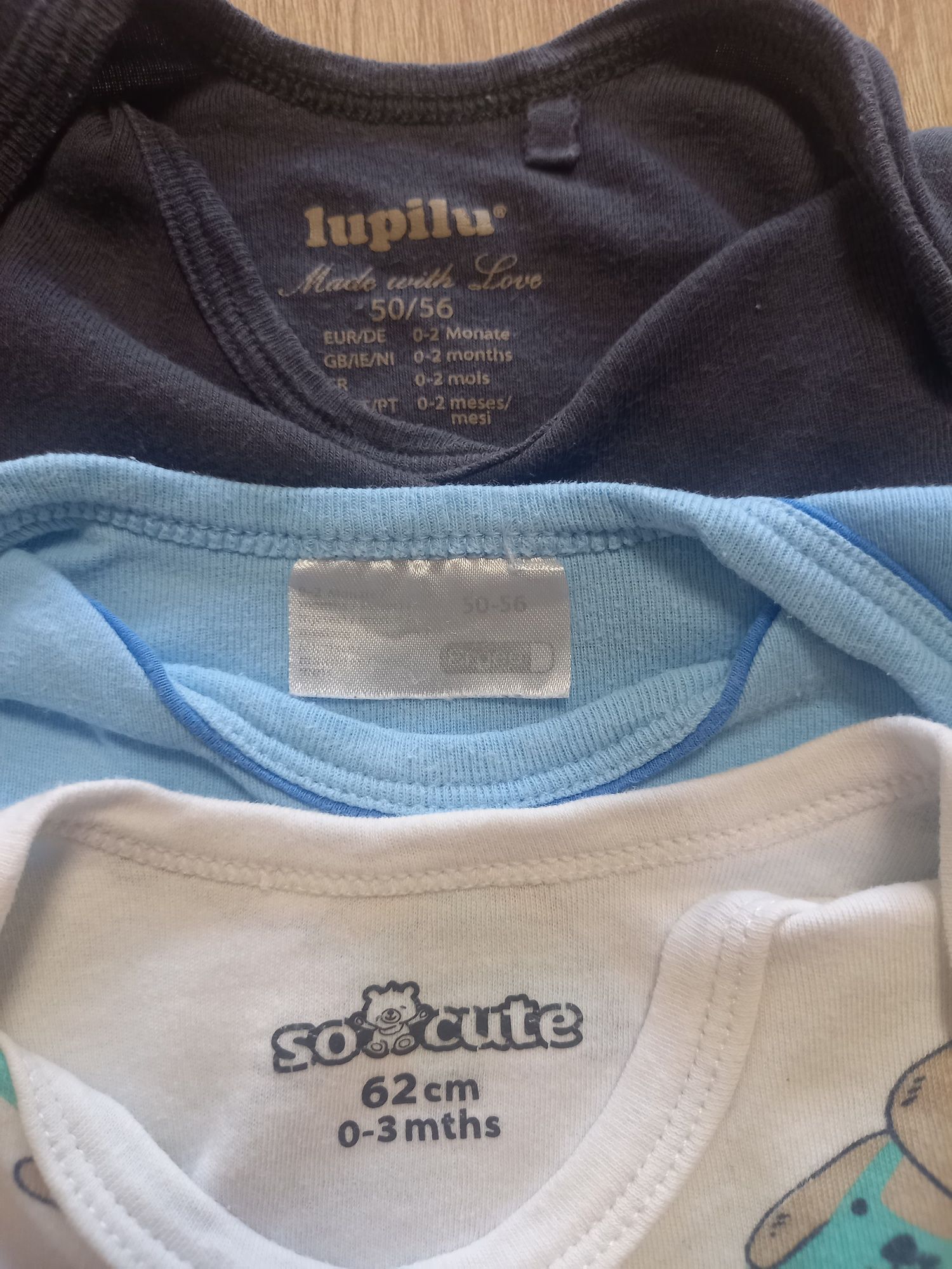 Body na długi rękaw r.56 3szt.