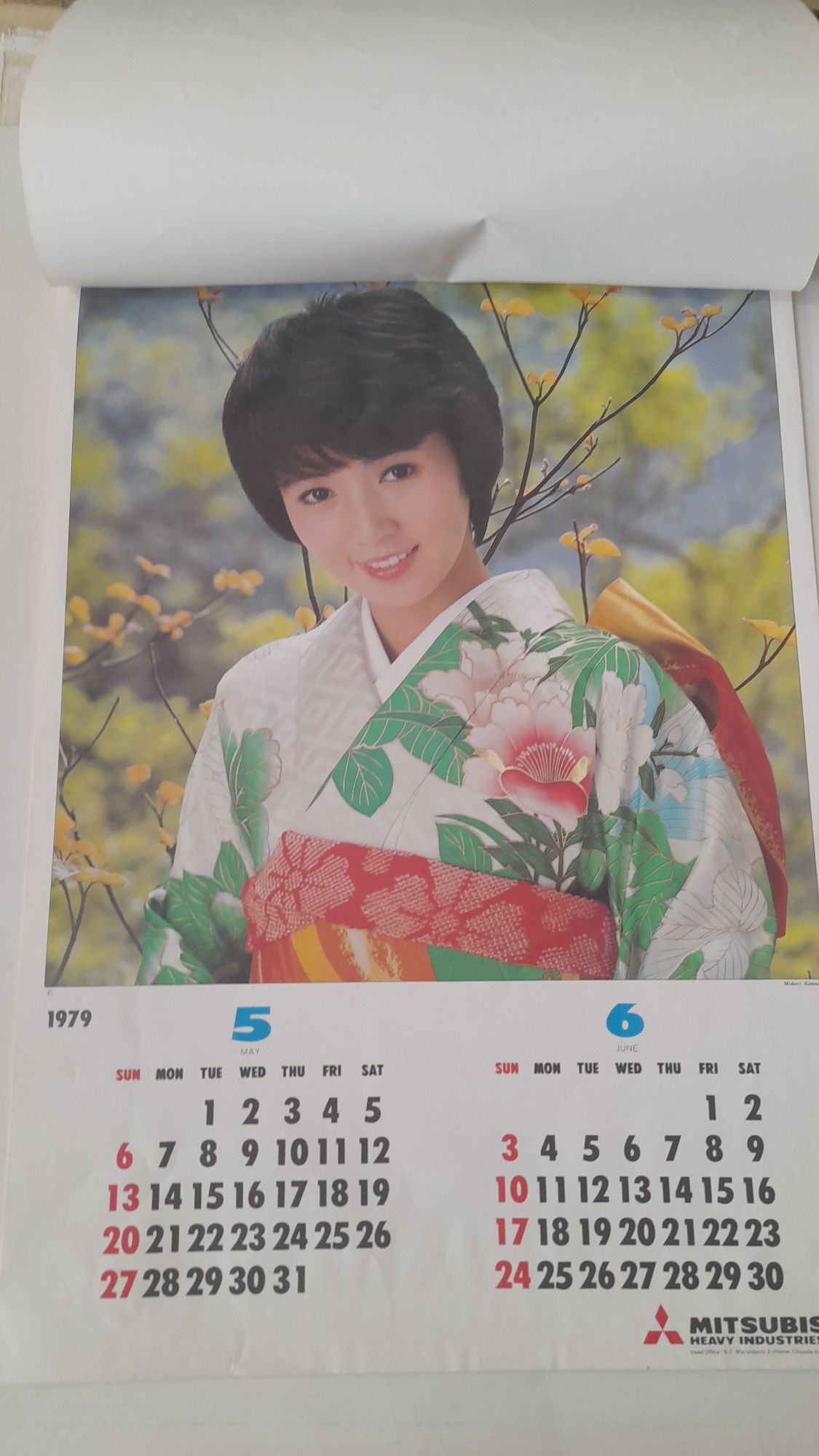 Calendário Paredede Mitsubishi 1979