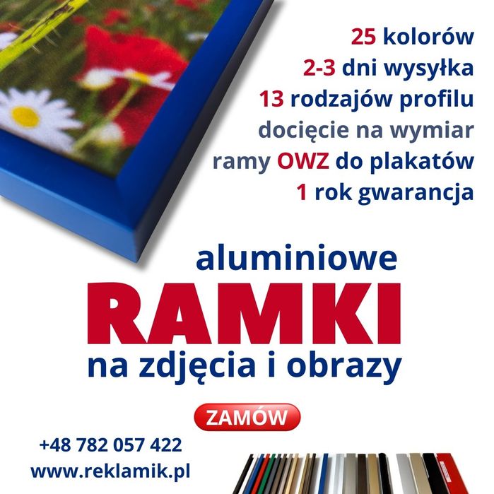 Ramki na zdjęcia, plakaty, obrazy, ramki OWZ, potykacze, tabliczki
