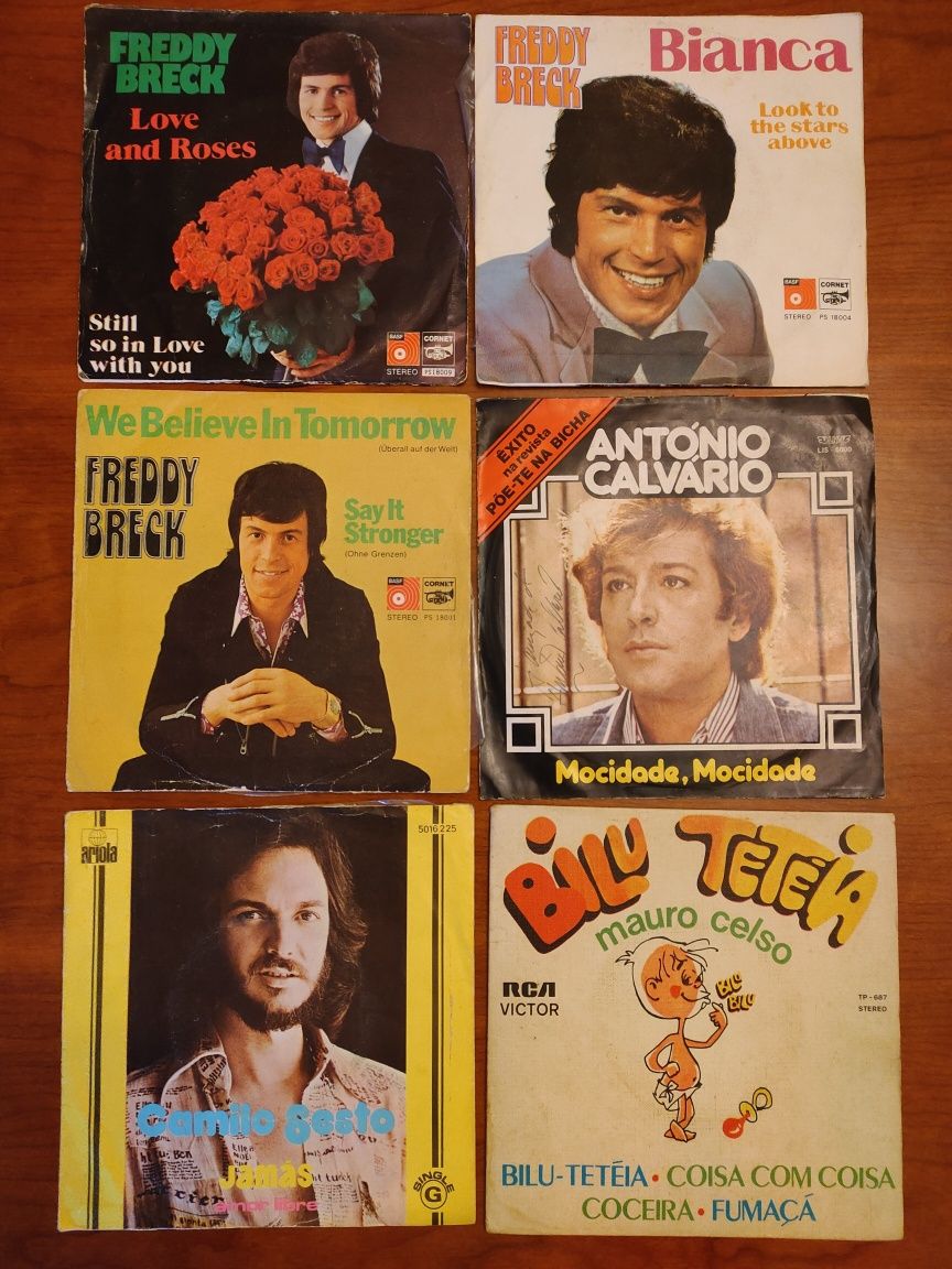 16 Singles em vinil, anos 70 e 80