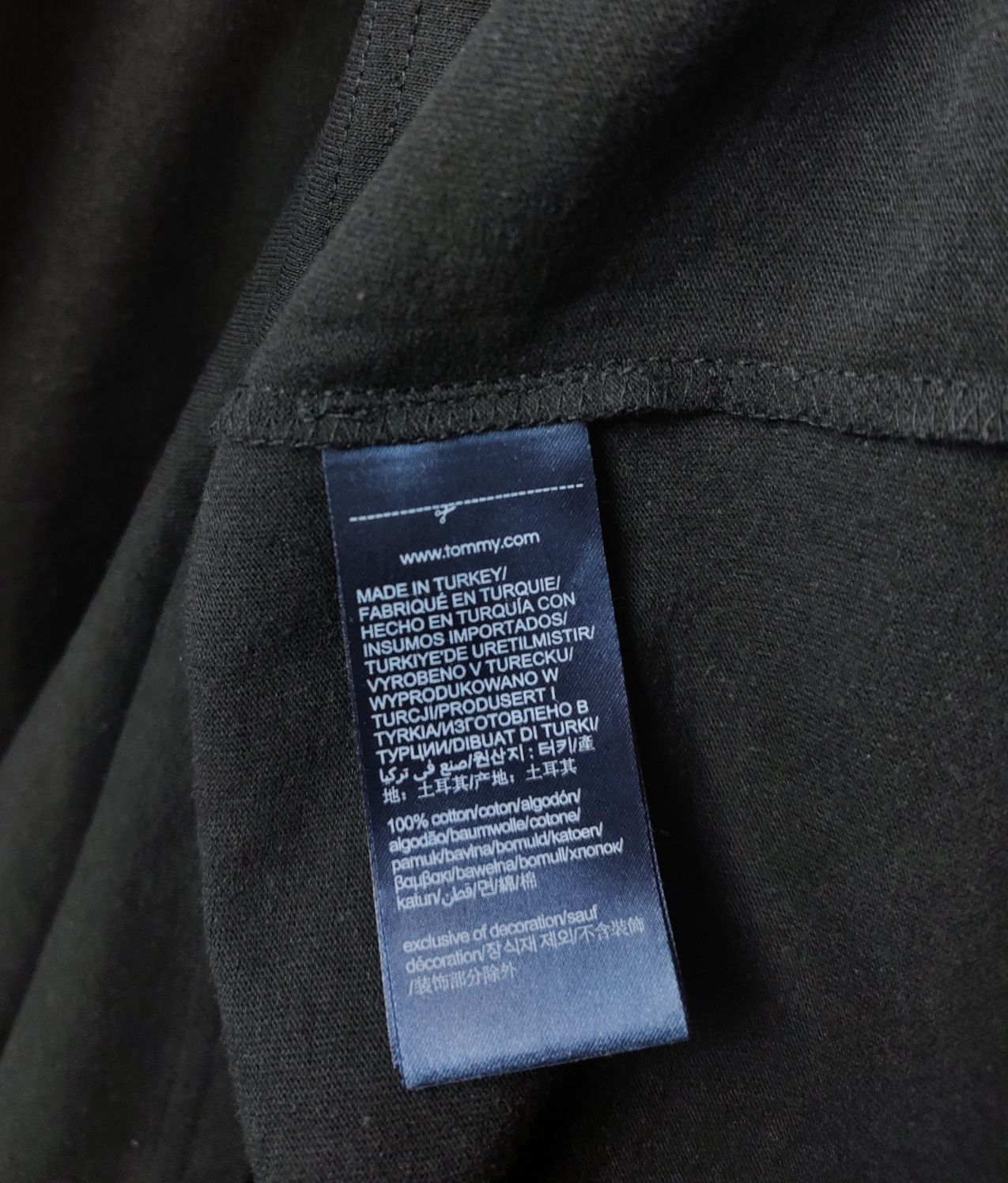 Tommy Hilfiger Jeans__koszulka longsleeve (3XL / XXXL) czarna big logo