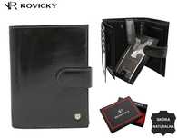 duży, skórzany portfel męski - rovicky