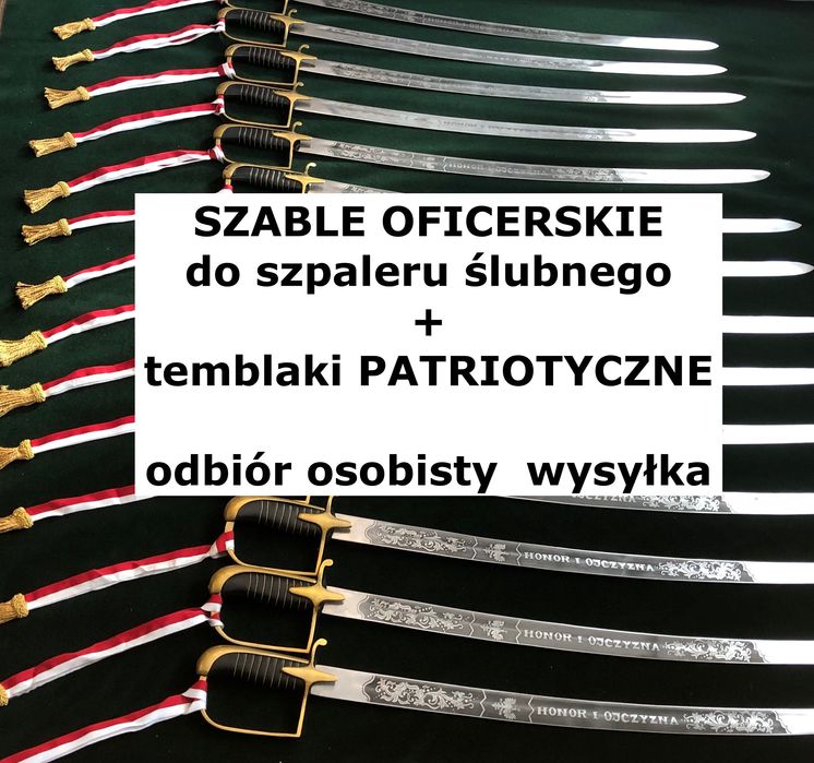 TANIO szable OFICERSKIE do szpaleru, do ślubu temblaki PATRIOTYCZNE