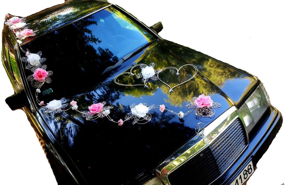 Dekoracja samochodu ozdoby na auto do ślubu Serca