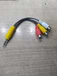 Adapter wtyk Jack 3,5mm 4-pol / 3 gniazda RCA typ2
