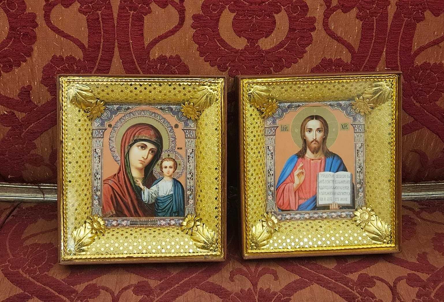 Иконы Дева Мария и Иисус  пара