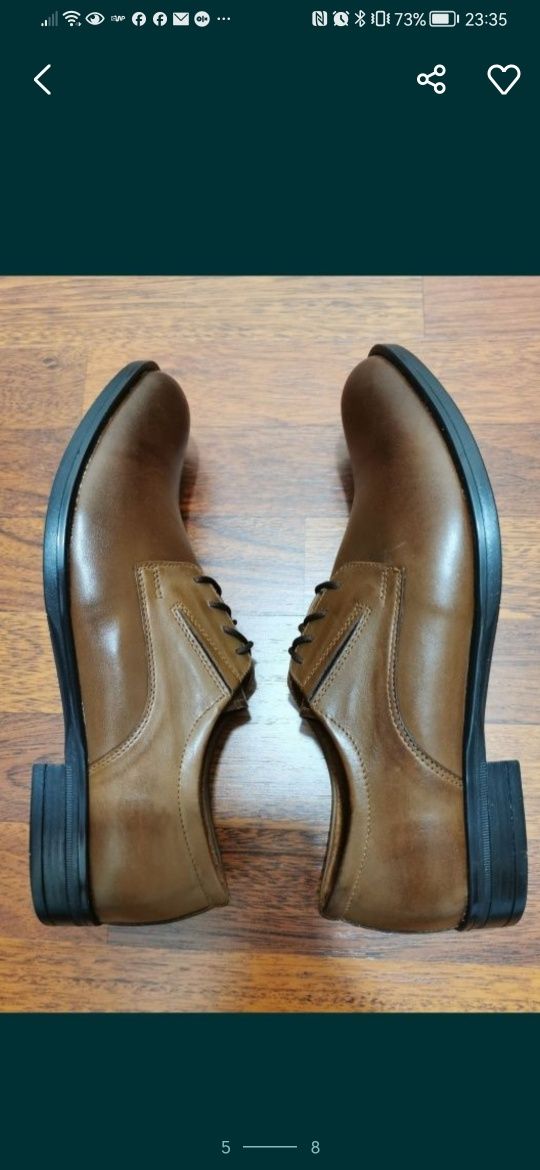 Eleganckie Skórzane Półbuty Męskie M 180 Tęgie