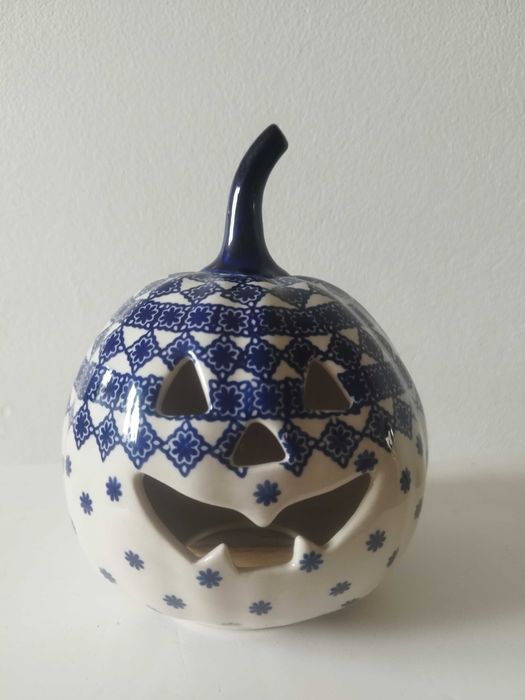 Ceramika Bolesławiec lampion dynia Halloween nowy