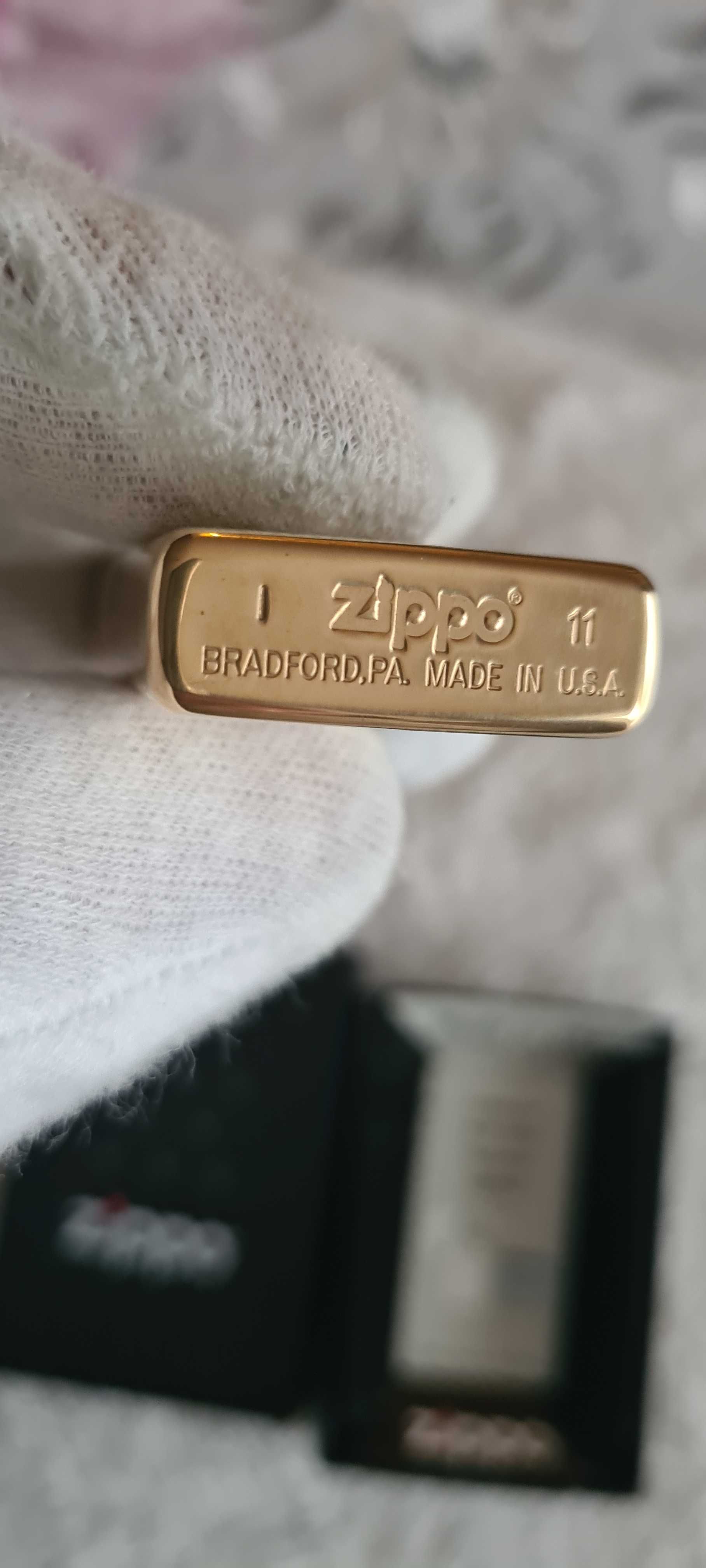 Zapalniczka Zippo Slim. Solid Brass 2011r. Nowa.