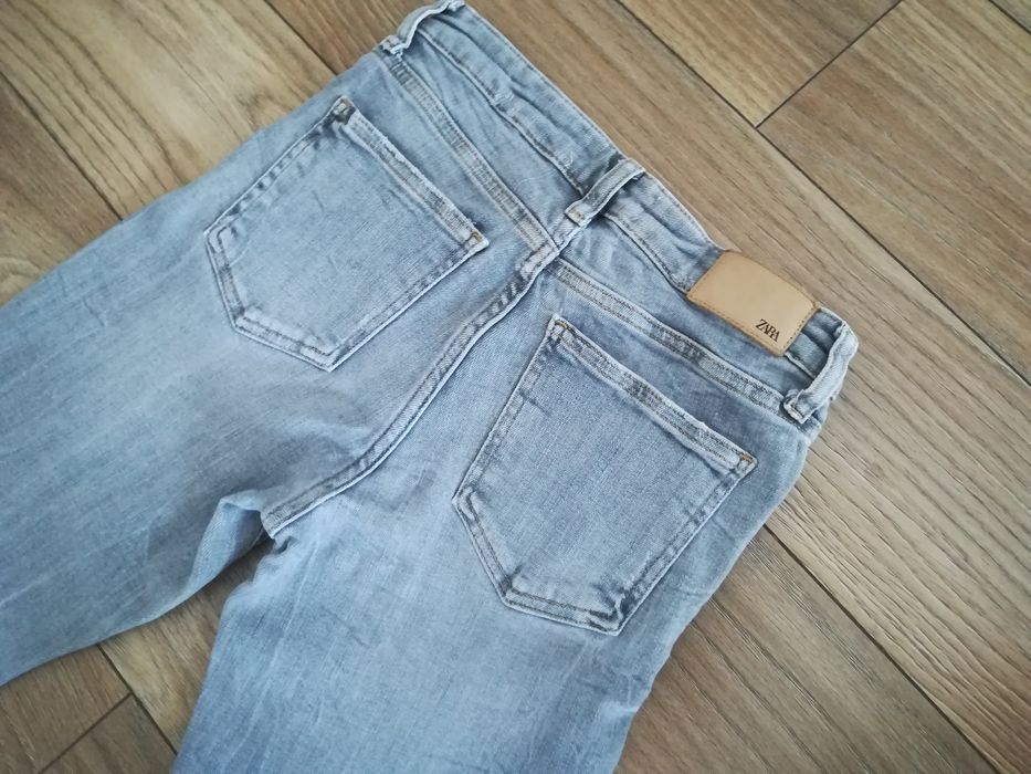 Modne spodnie jeansowe Zara jeansy szare 36 S