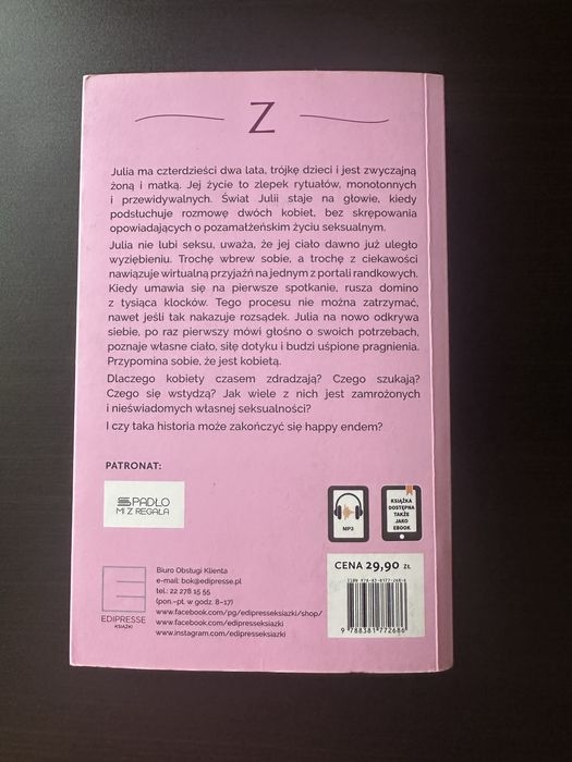 Książka “Zamrożona “- Natasza Socha