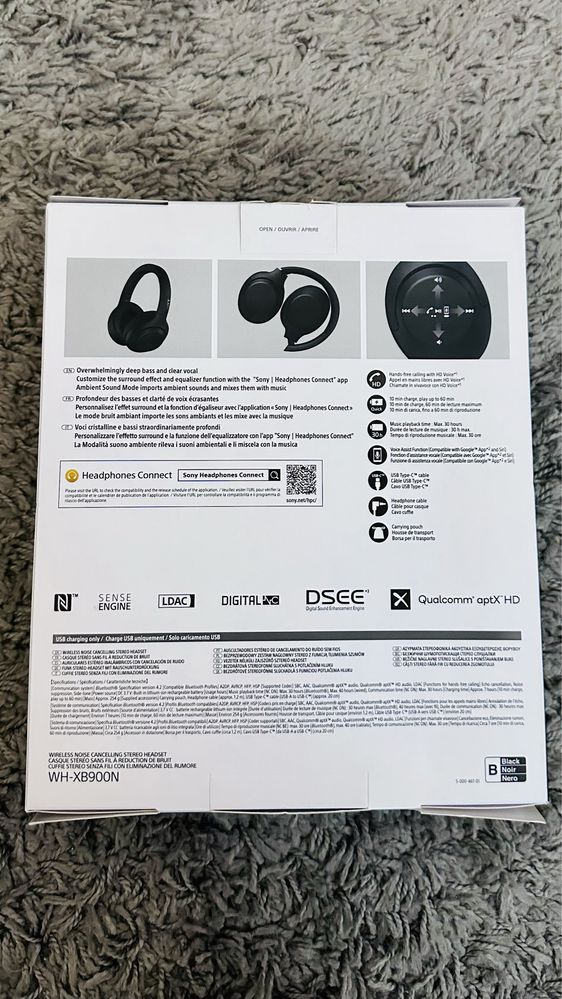 Auscultadores Sony WH-XB900N