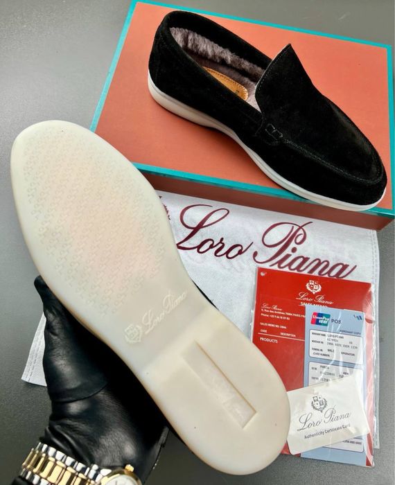 Чоловічі лофери loro Piana на хутрі