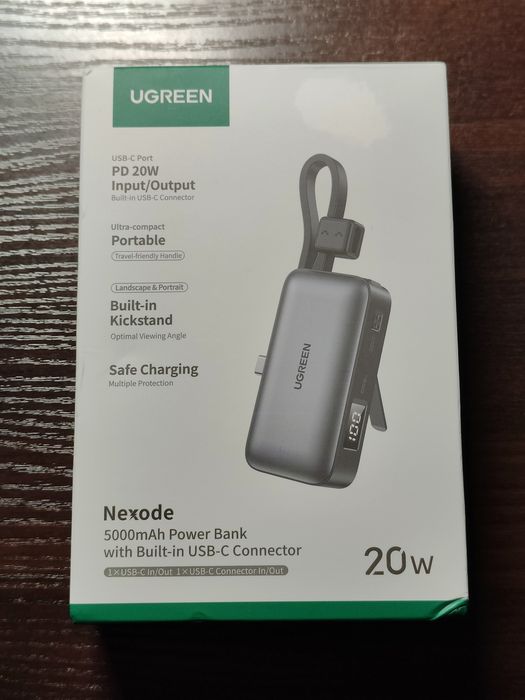 Power Bank UGREEN Nexode 5000mAh 20W з вбудованим к