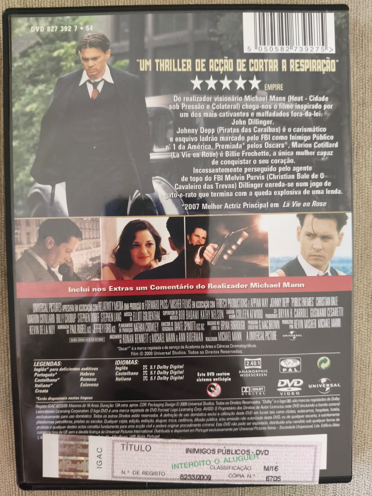 DVD Inimigos Públicos