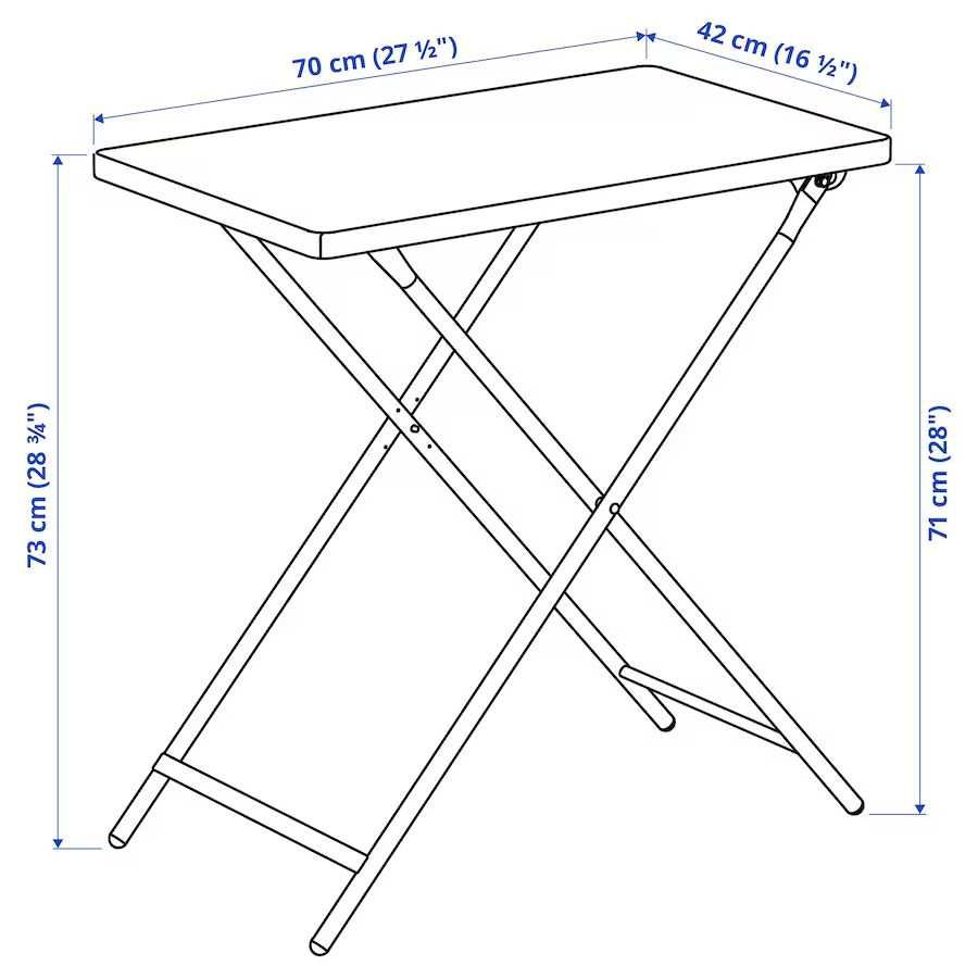 Ikea TORPARÖ stolik do wewnątrz/na zewnątrz, biały/składany 70x42 NOWY