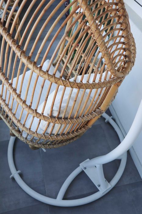 Cadeira Baloiço c/suporte e almofadas