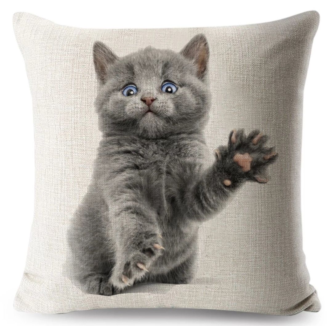 Чехол для подушки котик