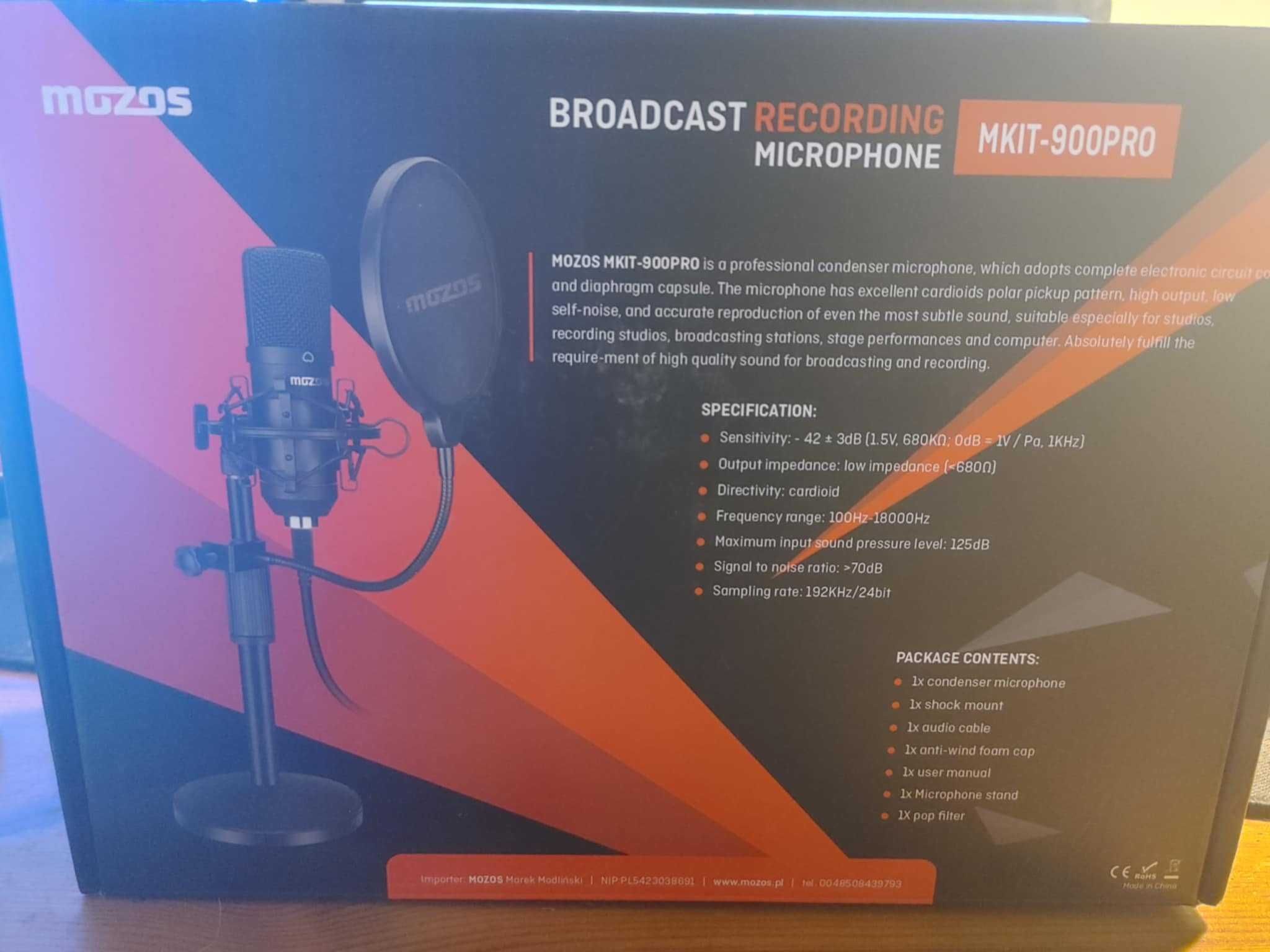 Mikrofon Mozos MKIT-900 PRO USB – bardzo dobry stan