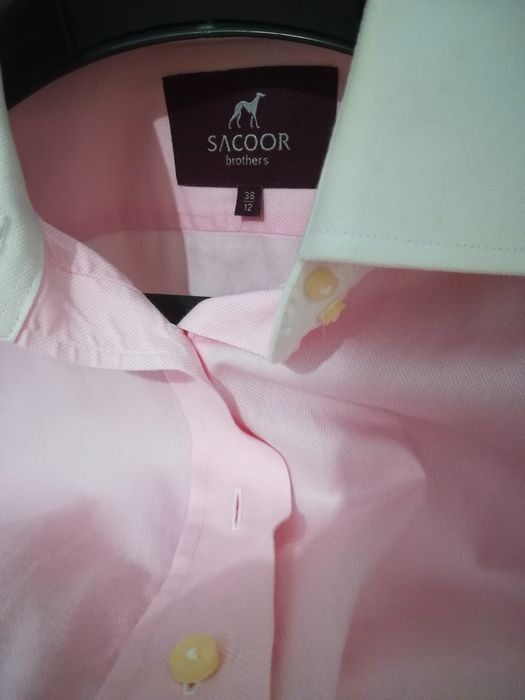 Blusa Rosa Sacoor 38 c/ cotoveleira