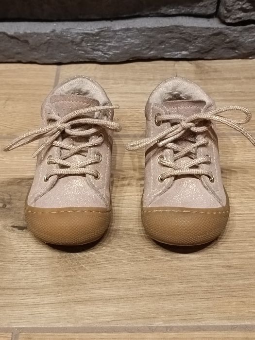 Buciki dziecięce sneakersy niskie Naturino Cocoon brokat roz. 20