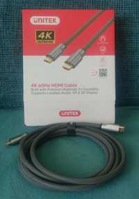 Kabel HDMI Unitek Y-C139RGY 4K, 60Hz - 3 metry, oplot