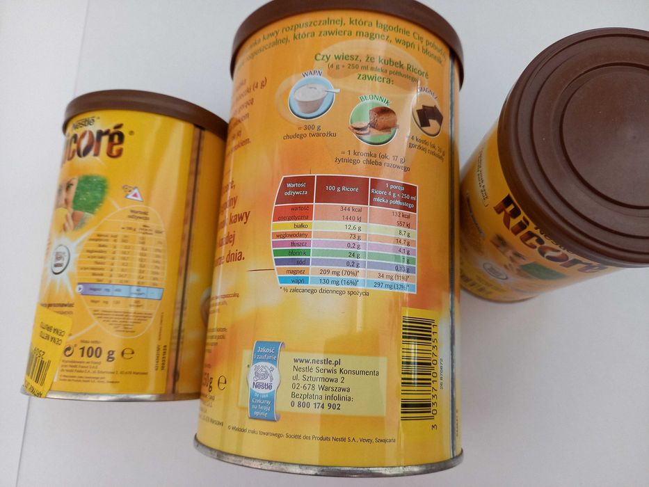 Puszki pojemniki do przechowywania kuchnia puszki po kawie Ricore