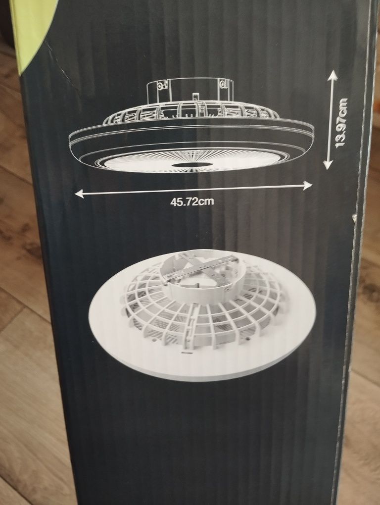 Lampa sufitowa z wentylatorem RGB z pilotem 45 x 15 cm | 1200 lumenów