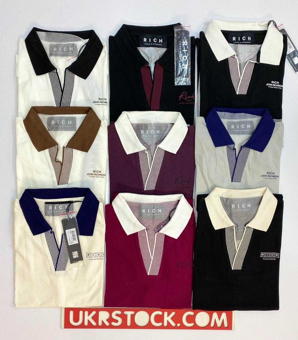 Чоловічі футболки поло Richmond оптом, сток оптом поло мужские