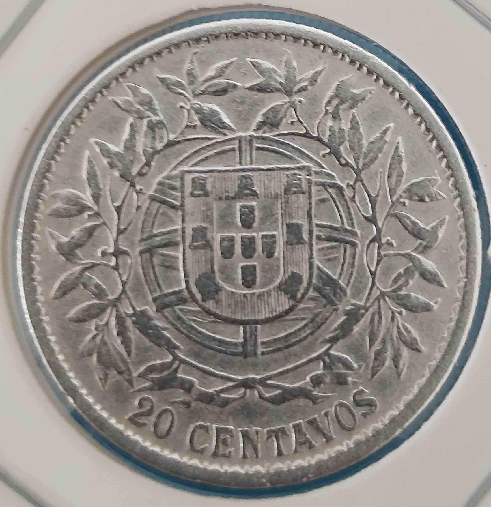 20 Centavos de 1913 Republica Portuguesa de Prata