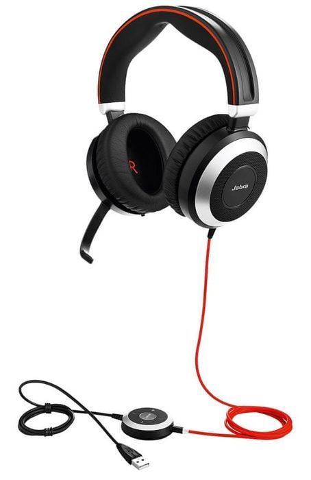 outlet słuchawki nauszne jabra evolve 80 duo ms złącze jack / usb opis
