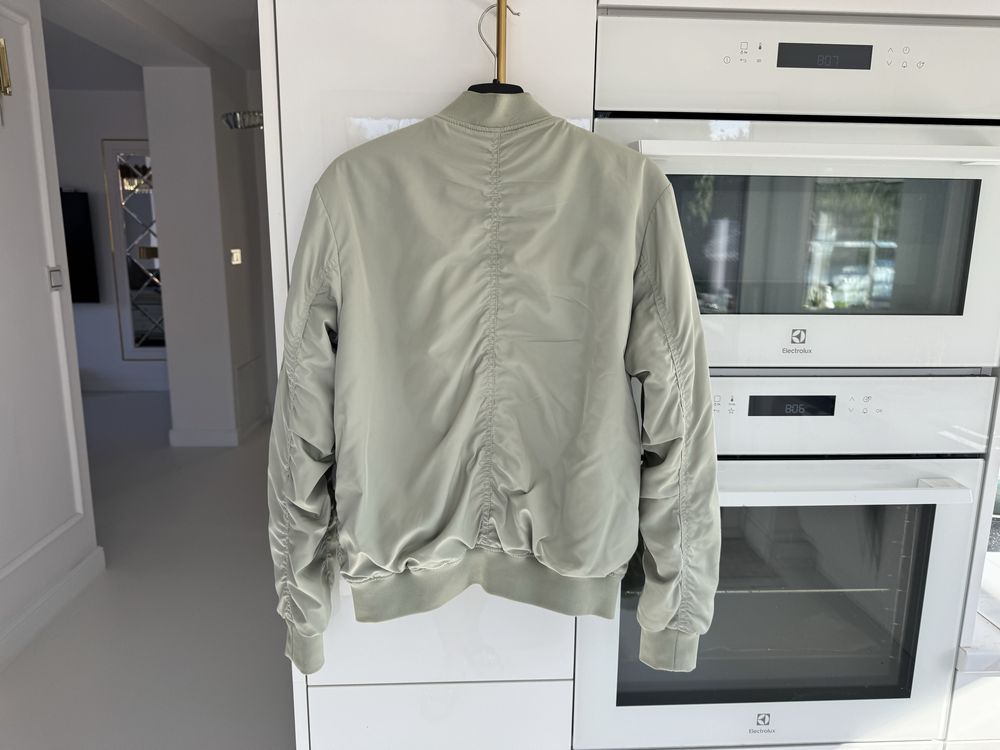 H&M kurtka bomberka lekko ocieplana khaki S