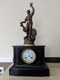 Zegar kominkowy, figuralny, Samuel MARTI, Francja XIXw. Stan super.