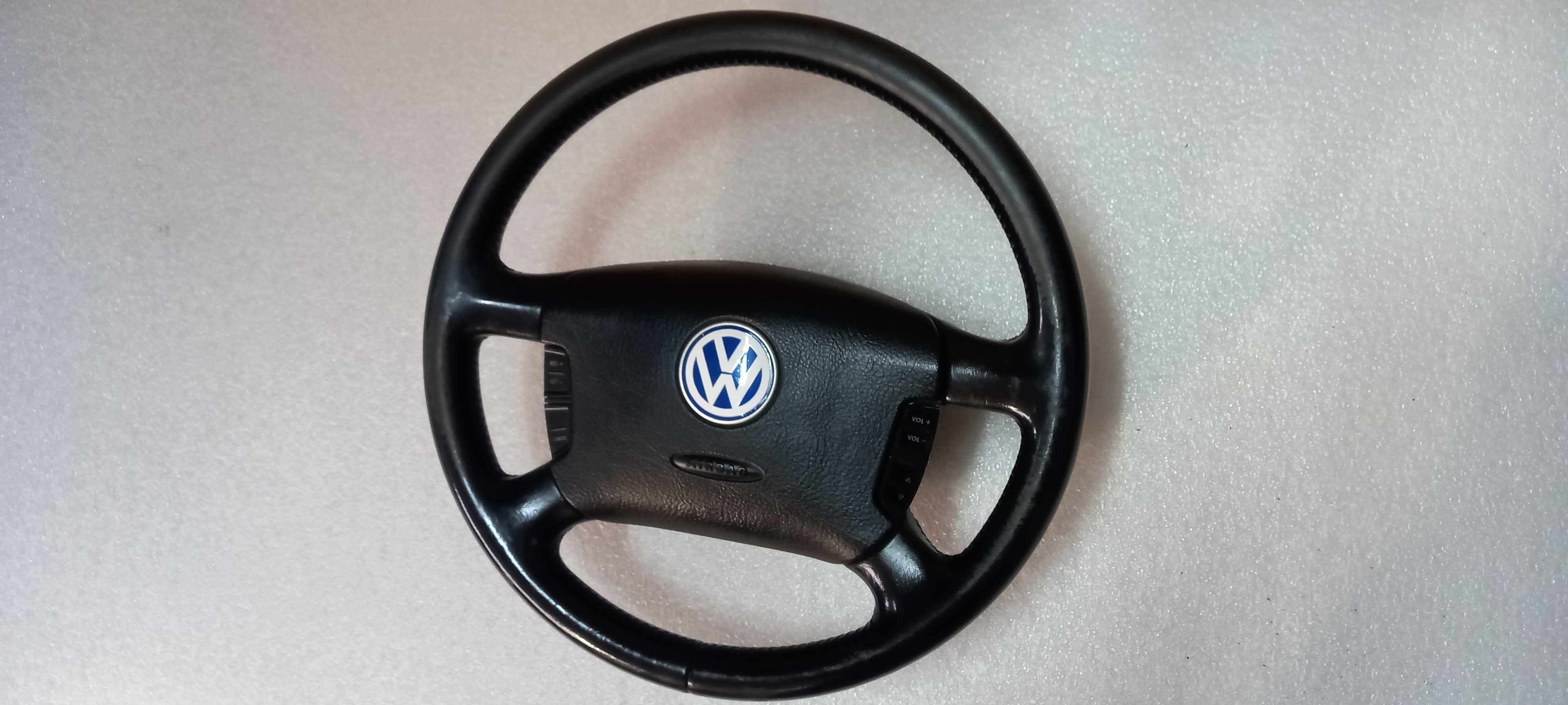 Kierownica skórzana multifunkcja  Volkswagen Passat B5 FL kpl