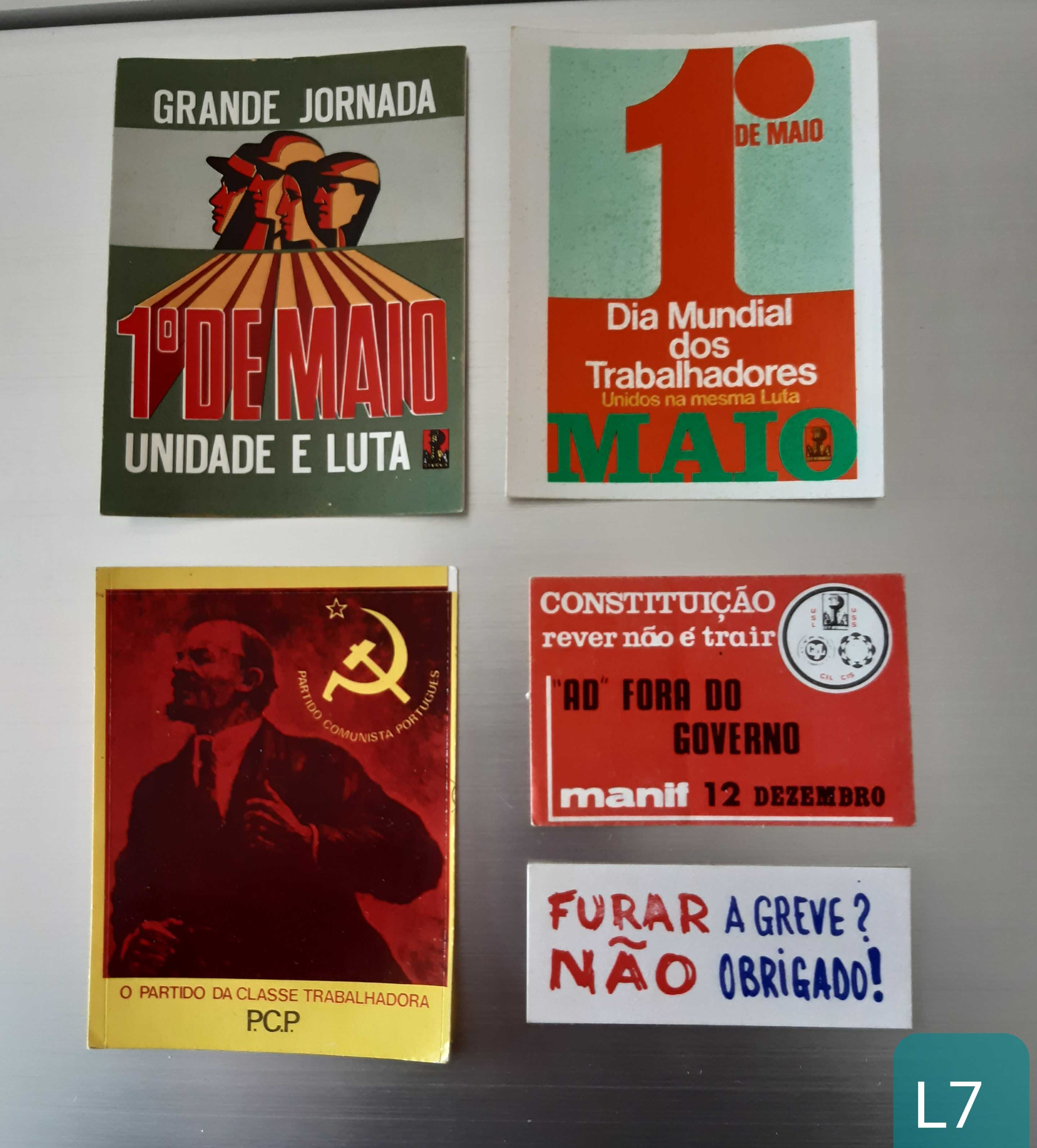 Autocolantes antigos, características políticas, raridades