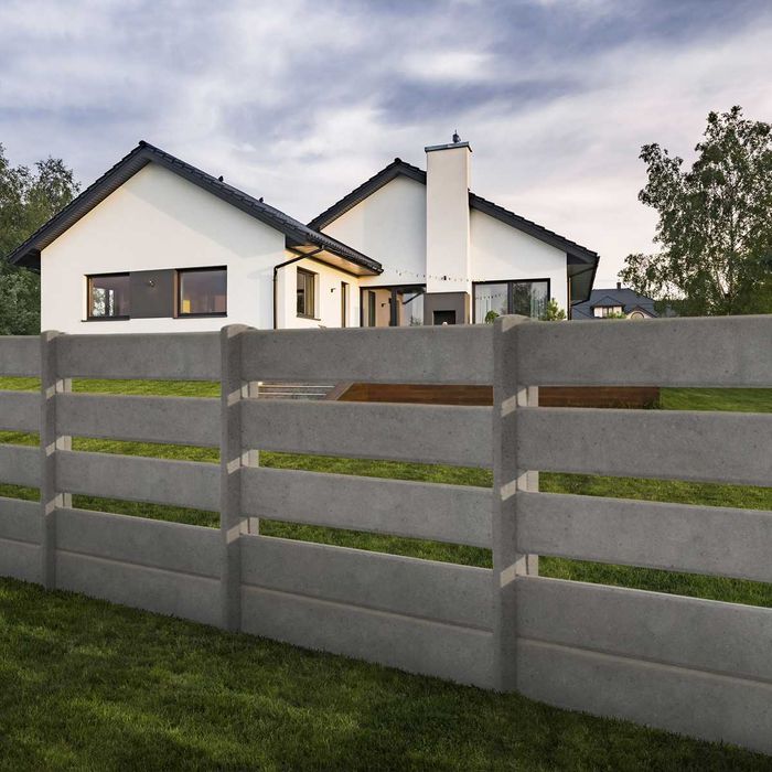 Ogrodzenie betonowe, płyta Palisadowa, podmurówka, słupki Drewbet