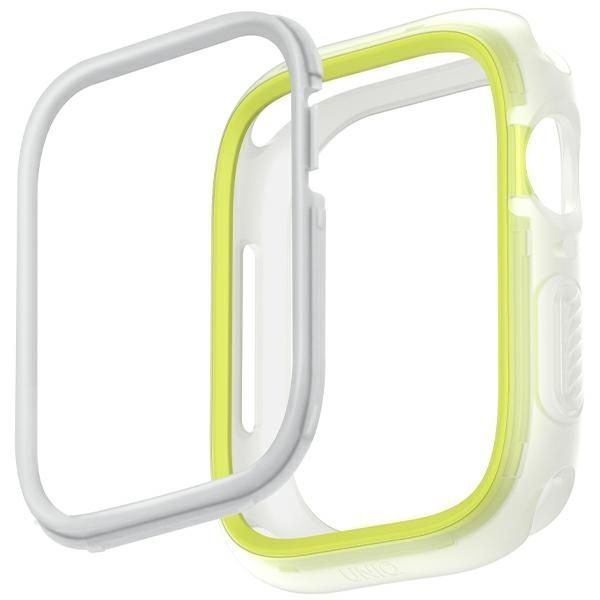 Ochronne Etui Uniq Moduo do Apple Watch 44/45mm - Limonka-Biały