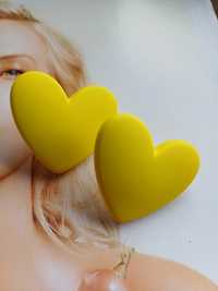 Kolczyki żółte serca