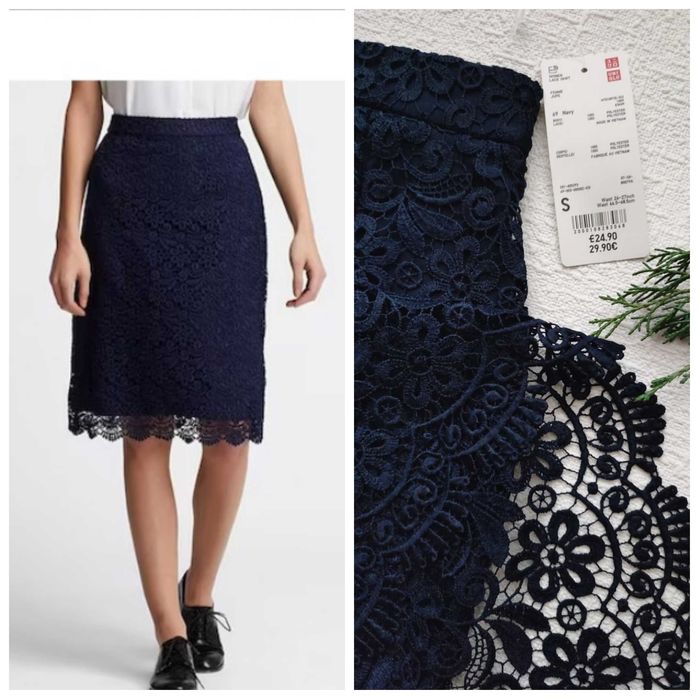 Uniqlo р.XS/S юбка спідниця темно-синя
