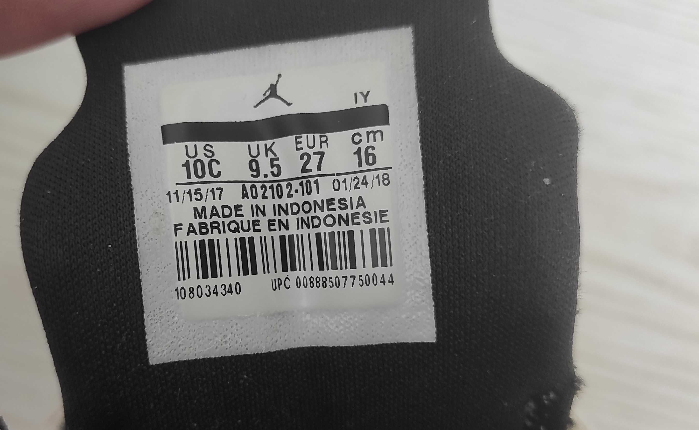 Кроссовки детские Jordan TE 2 Low BT  UK 9.5  оригинал