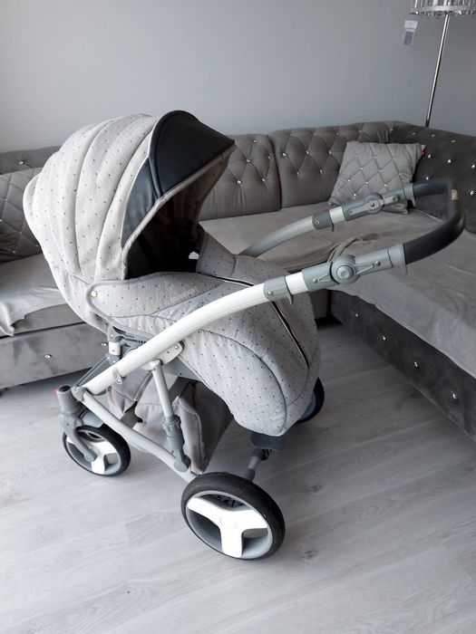 Wozek 3w1 4w1 siwy szary uniwersalny camarelo Avenger r